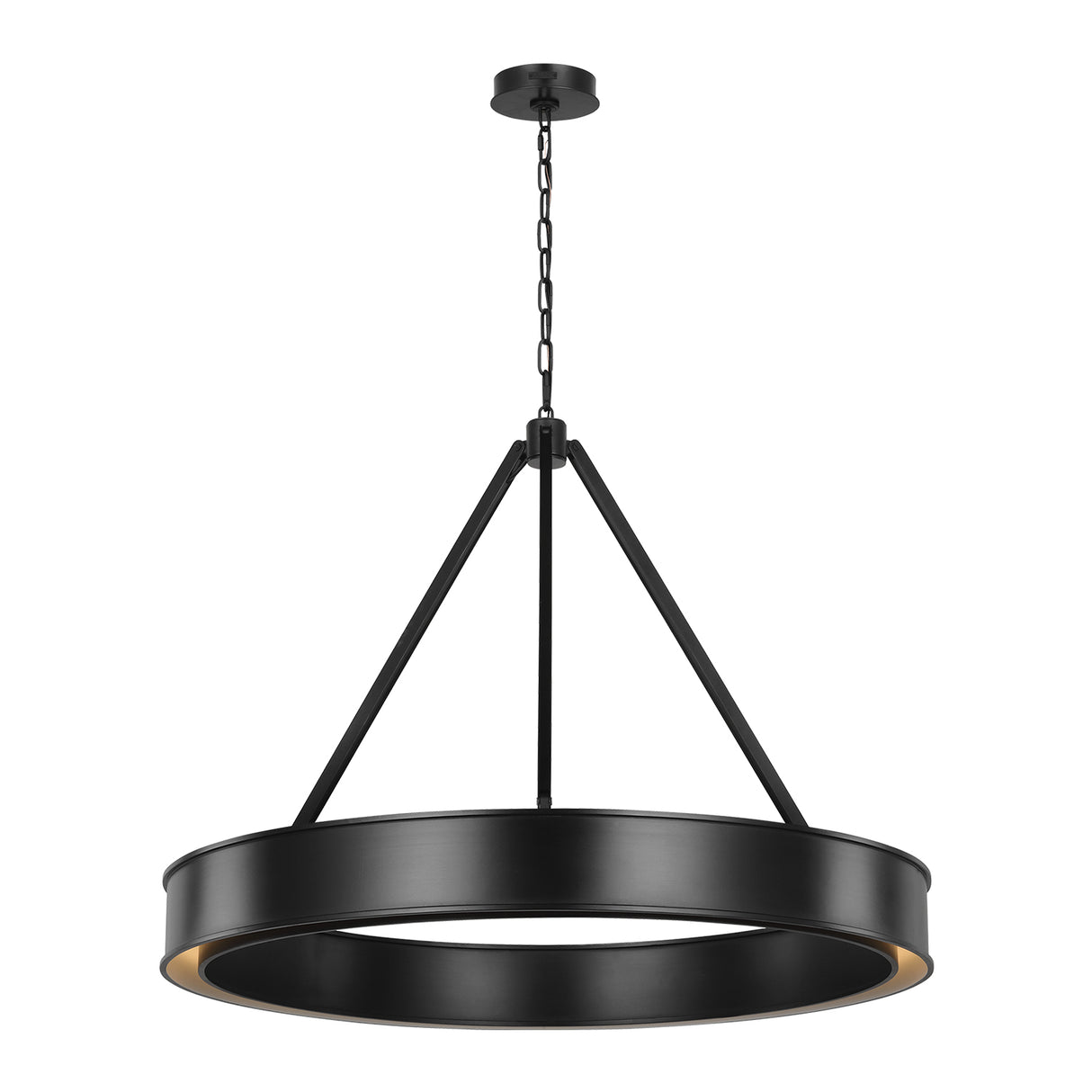 Edwin Large LED Chandelier 36", Aged Iron