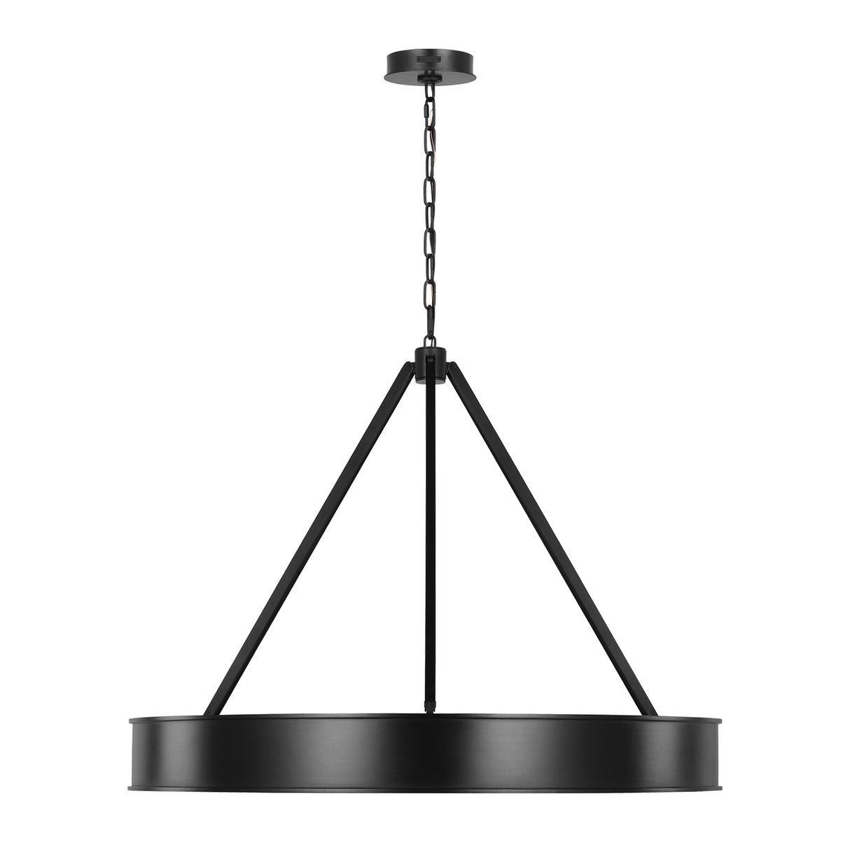 Edwin Large LED Chandelier 36", Aged Iron