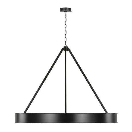 Edwin Extra Large LED Chandelier 48", Aged Iron