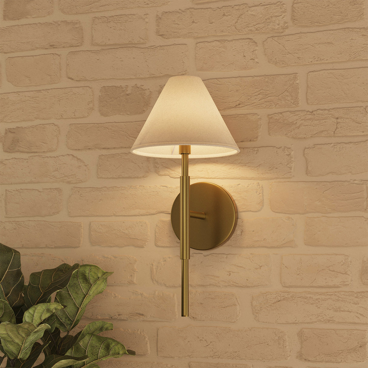 Hazelton Wall Sconce 17", Satin Brass