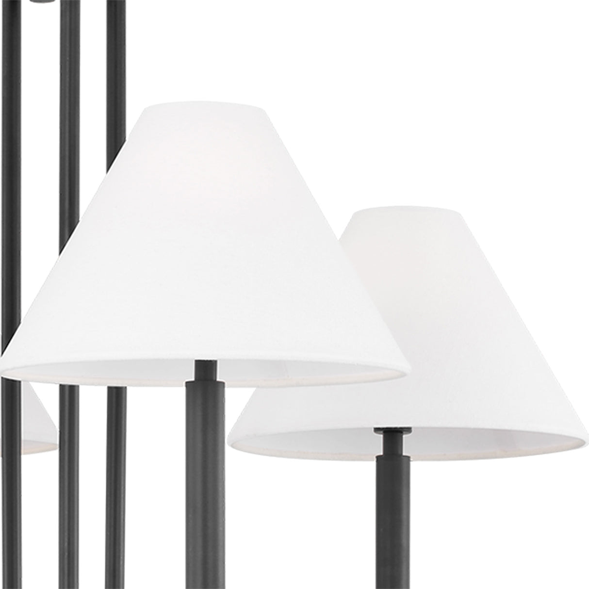 Hazelton 4 Light Chandelier 30", Matte Black