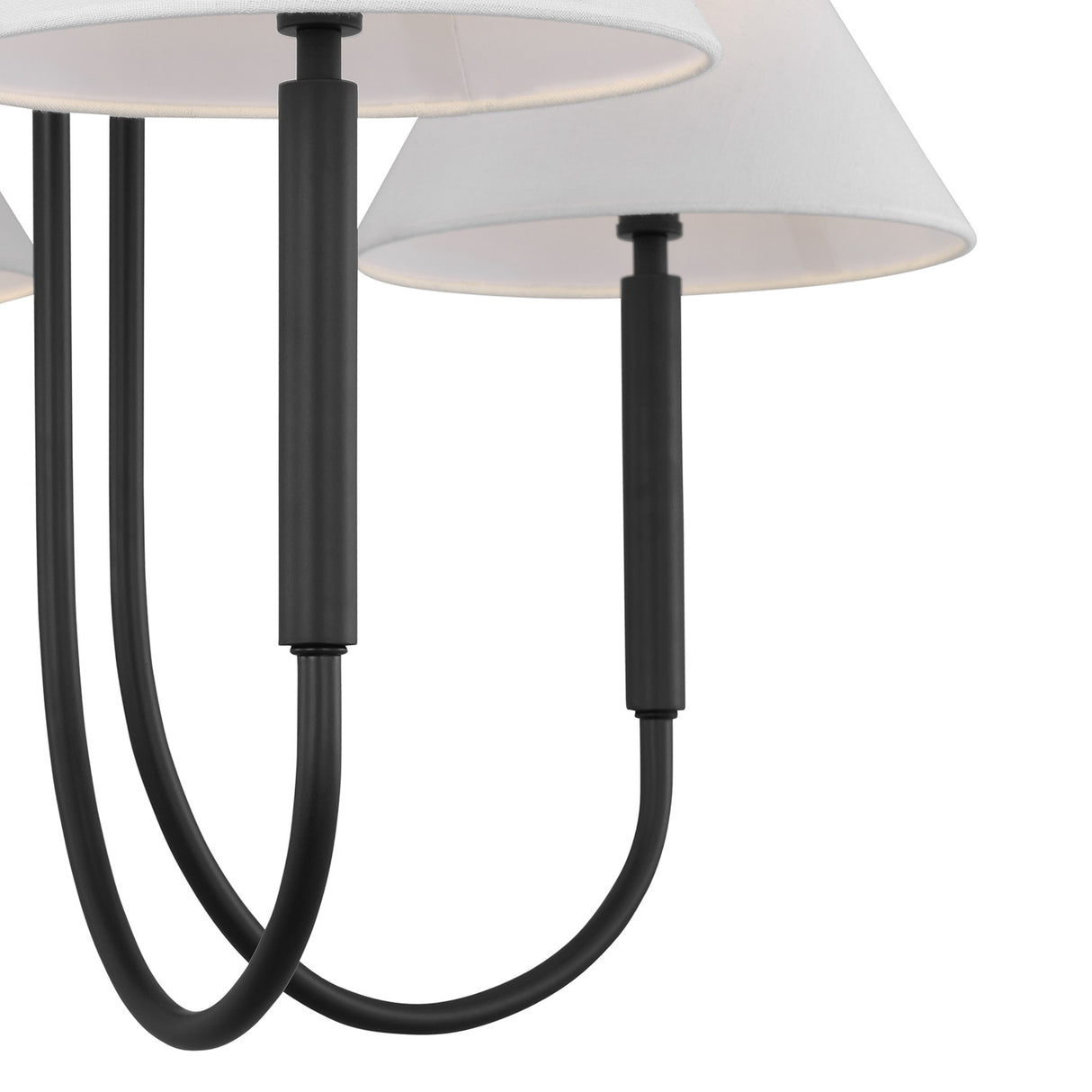 Hazelton 4 Light Chandelier 30", Matte Black