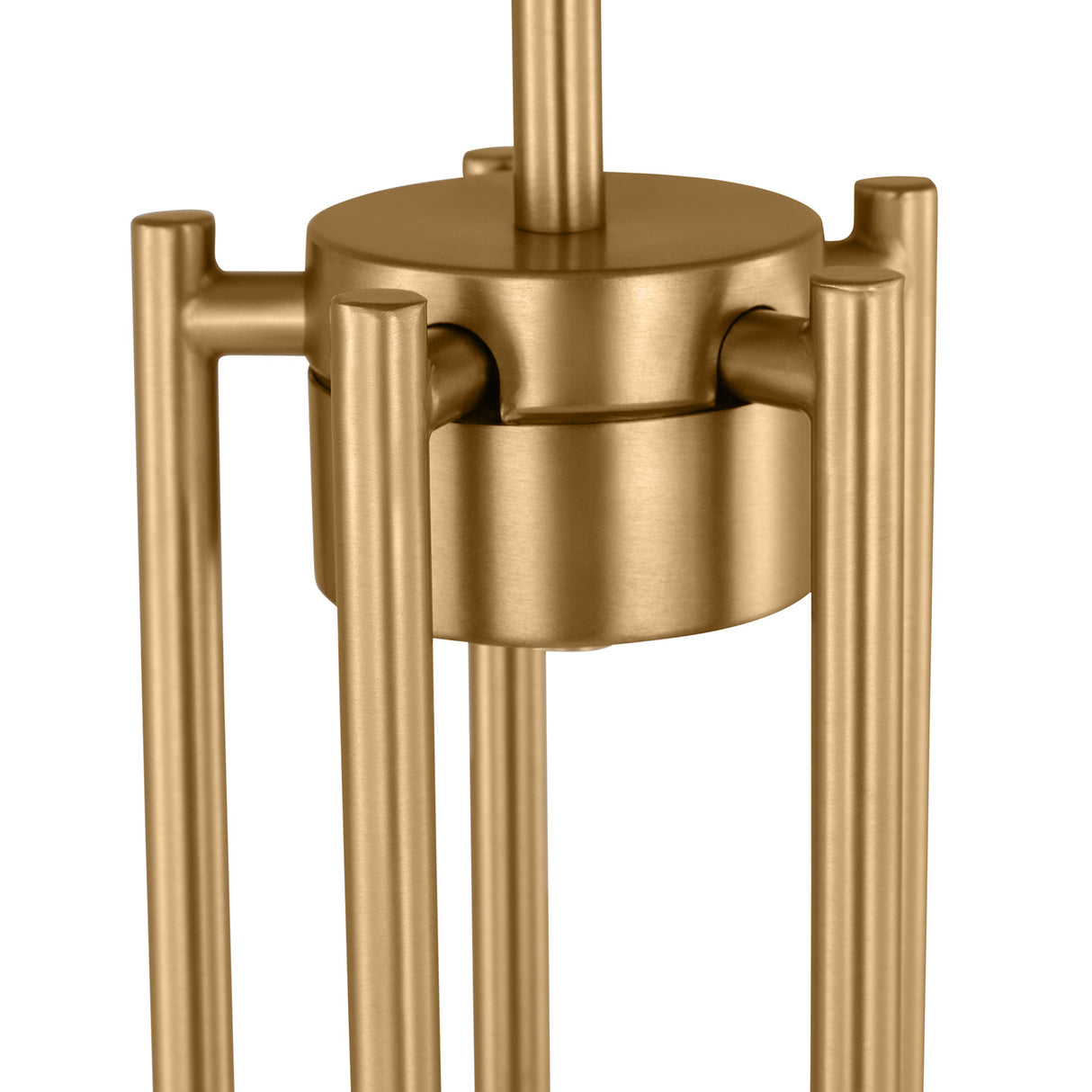 Hazelton 5 Light Chandelier 38", Satin Brass