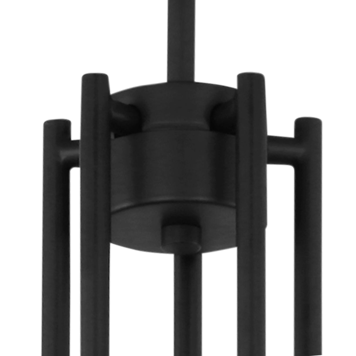 Hazelton 5 Light Chandelier 38", Matte Black
