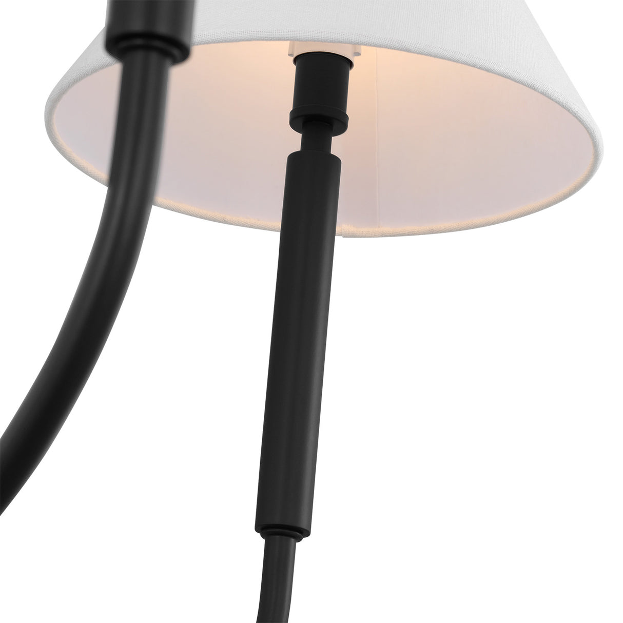 Hazelton 5 Light Chandelier 38", Matte Black