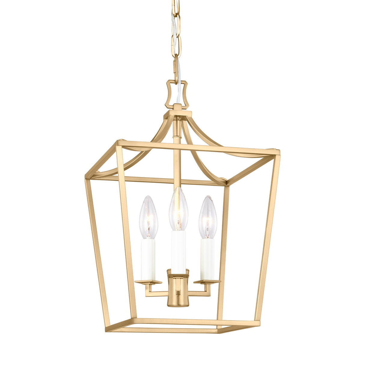 Grayden Small Lantern Pendant 10", Modern Brass