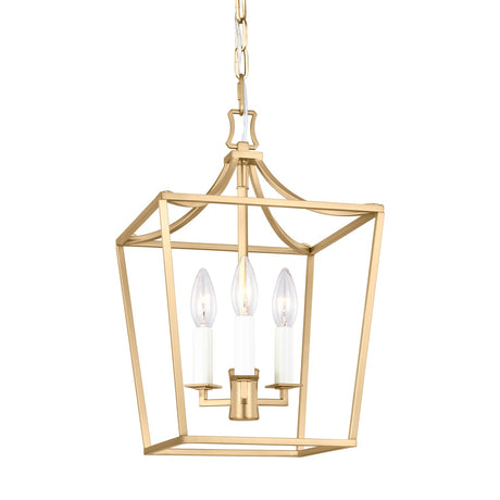 Grayden Small Lantern Pendant 10", Modern Brass