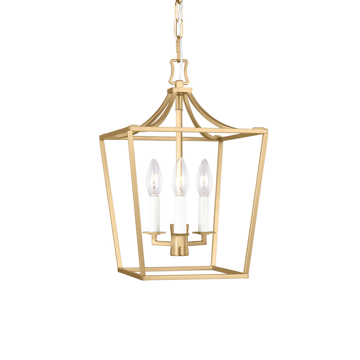 Grayden Small Lantern Pendant 10", Modern Brass