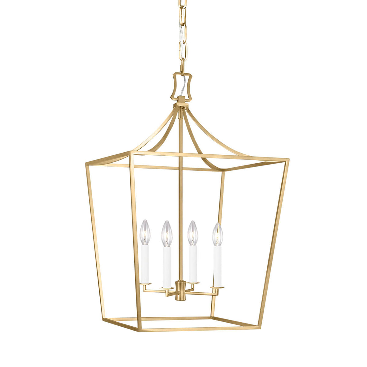 Grayden Large Lantern Pendant 18", Modern Brass