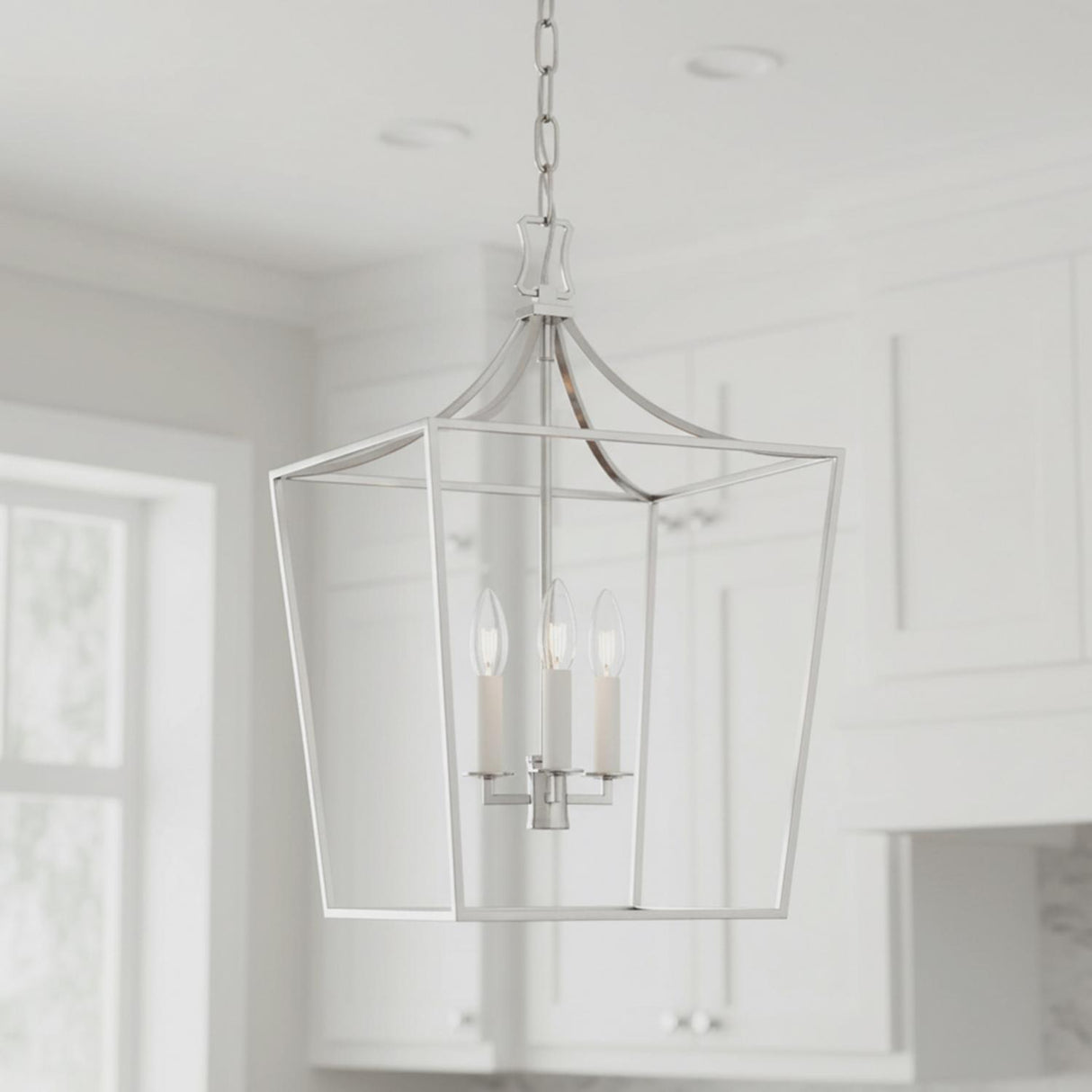 Grayden Medium Lantern Pendant 13", Polished Nickel