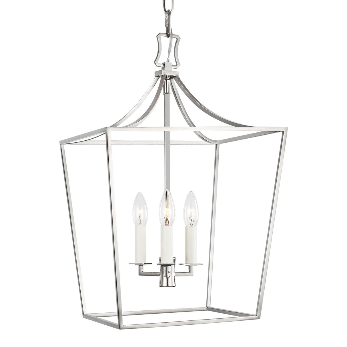 Grayden Medium Lantern Pendant 13", Polished Nickel