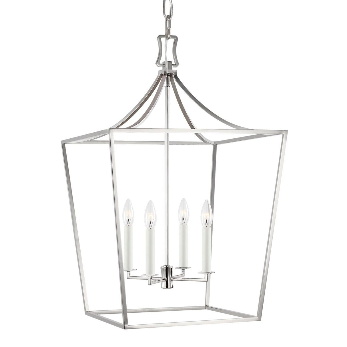 Grayden Large Lantern Pendant 18", Polished Nickel