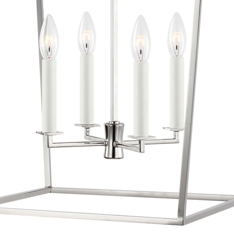 Grayden Large Lantern Pendant 18", Polished Nickel