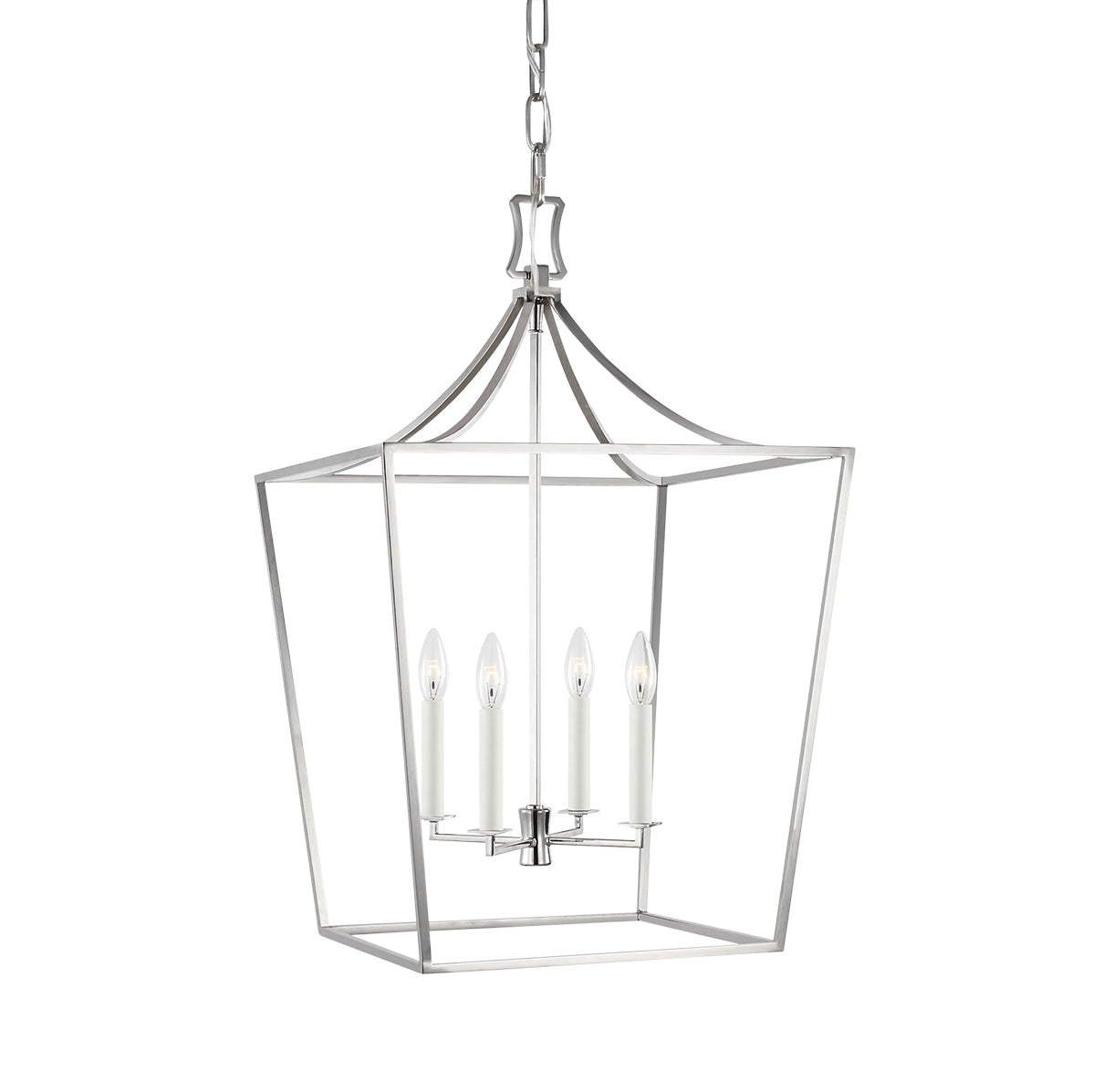 Grayden Large Lantern Pendant 18", Polished Nickel