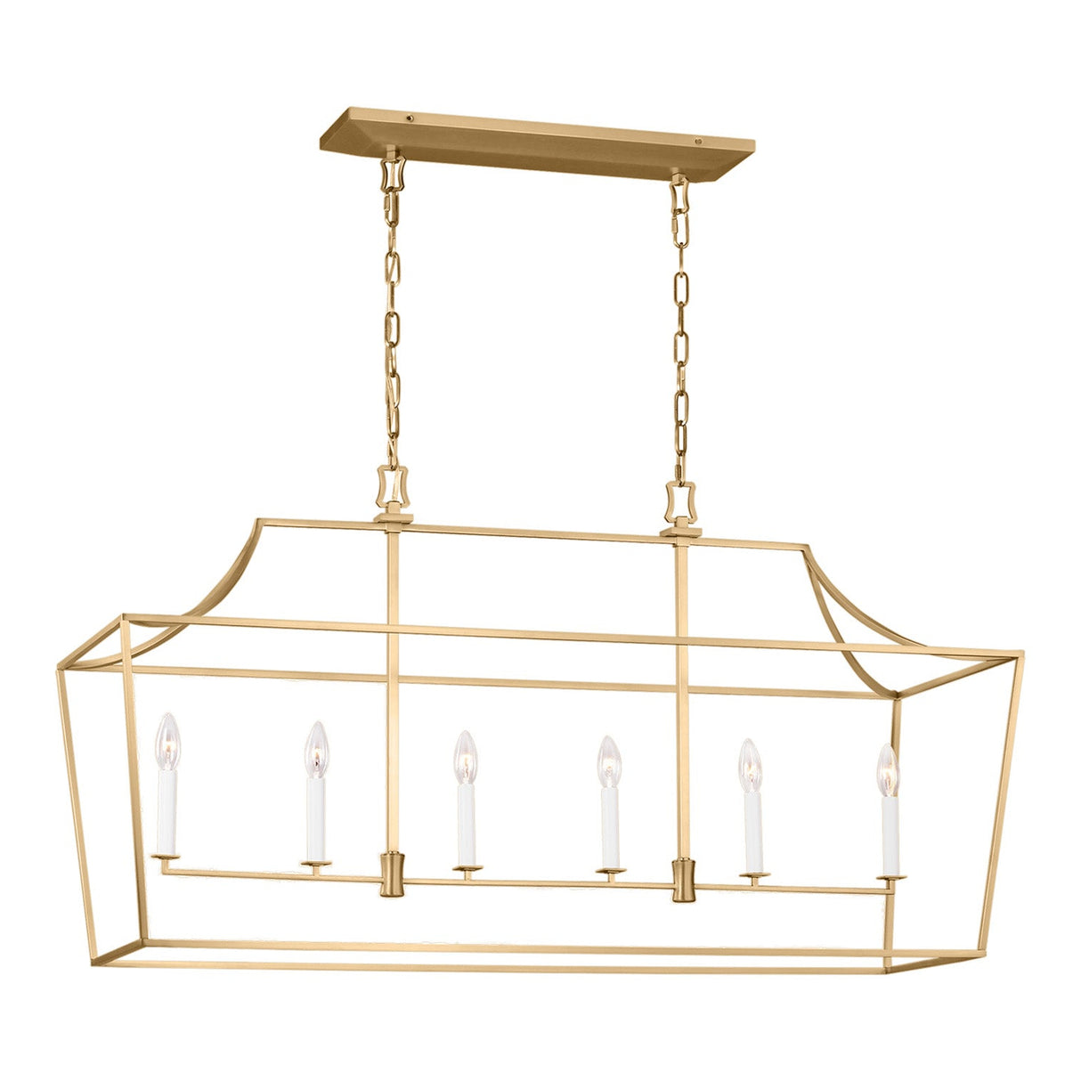 Grayden Linear Lantern 48", Modern Brass