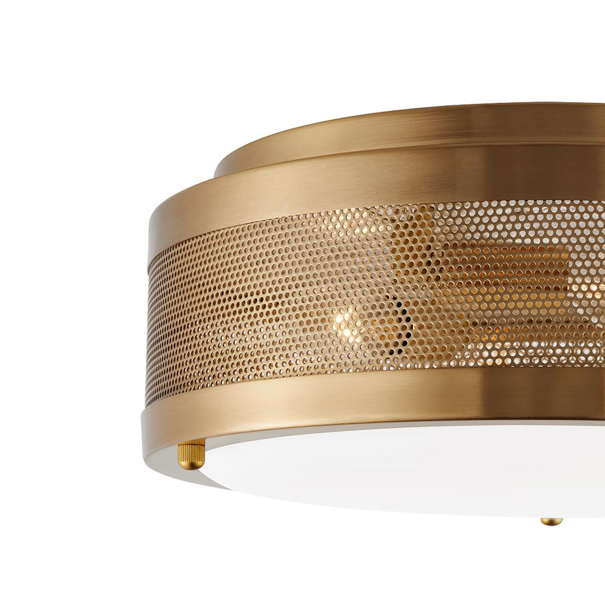 Nelson Flush Mount 12", Satin Brass