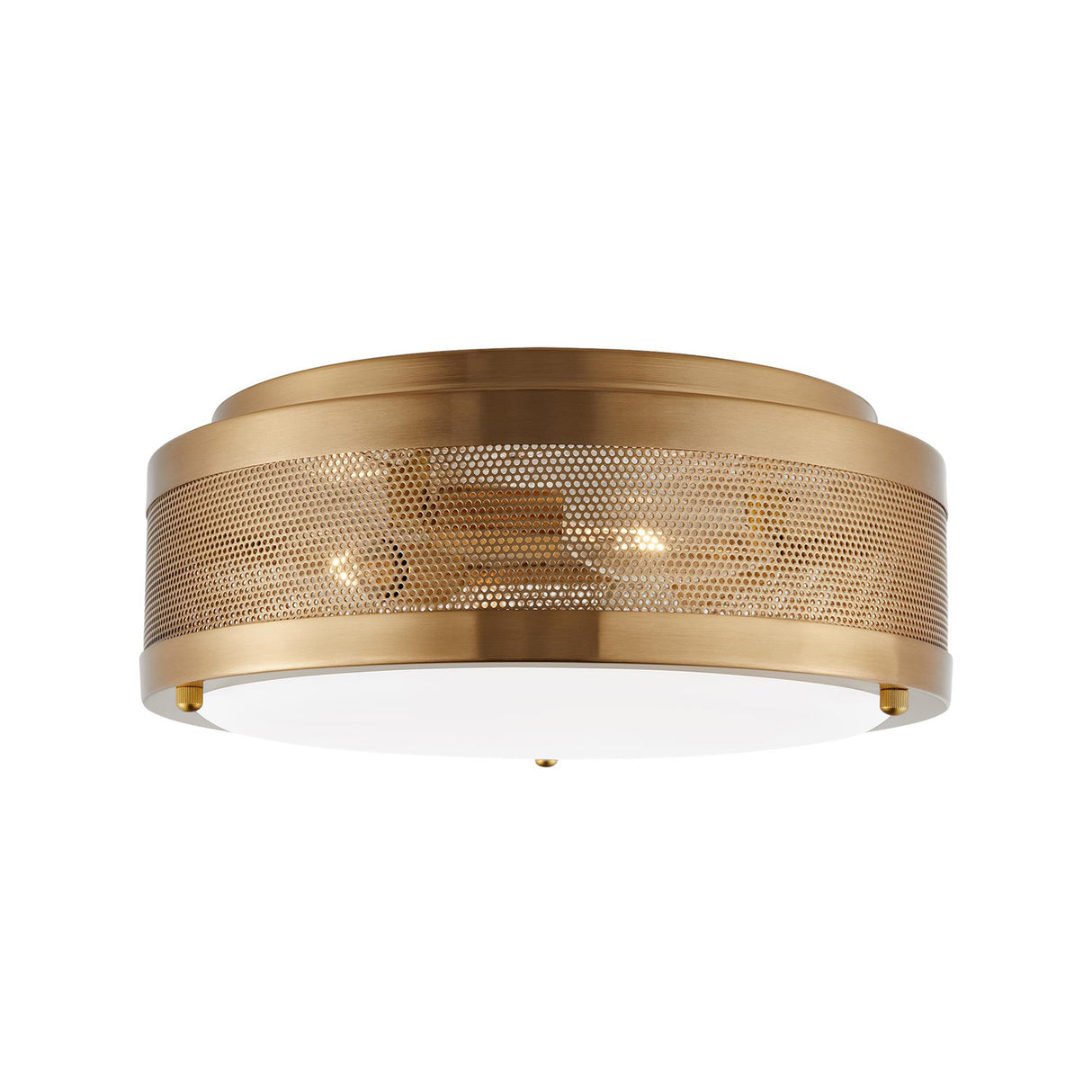 Nelson Flush Mount 12", Satin Brass