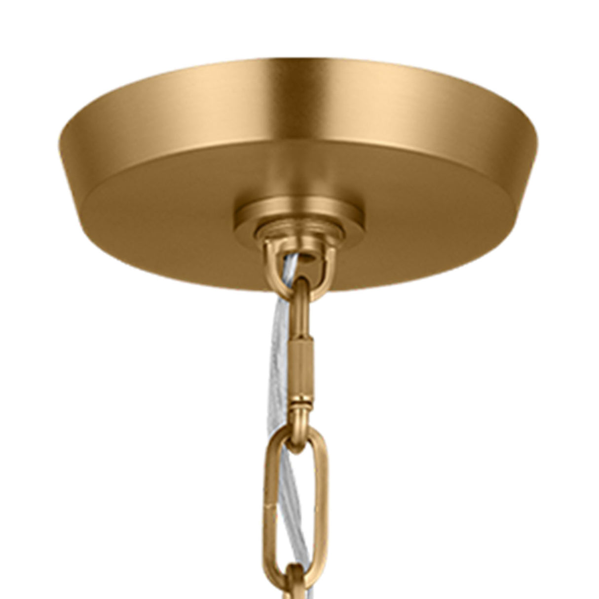 Paloma Pendant 12", Modern Brass and Rattan