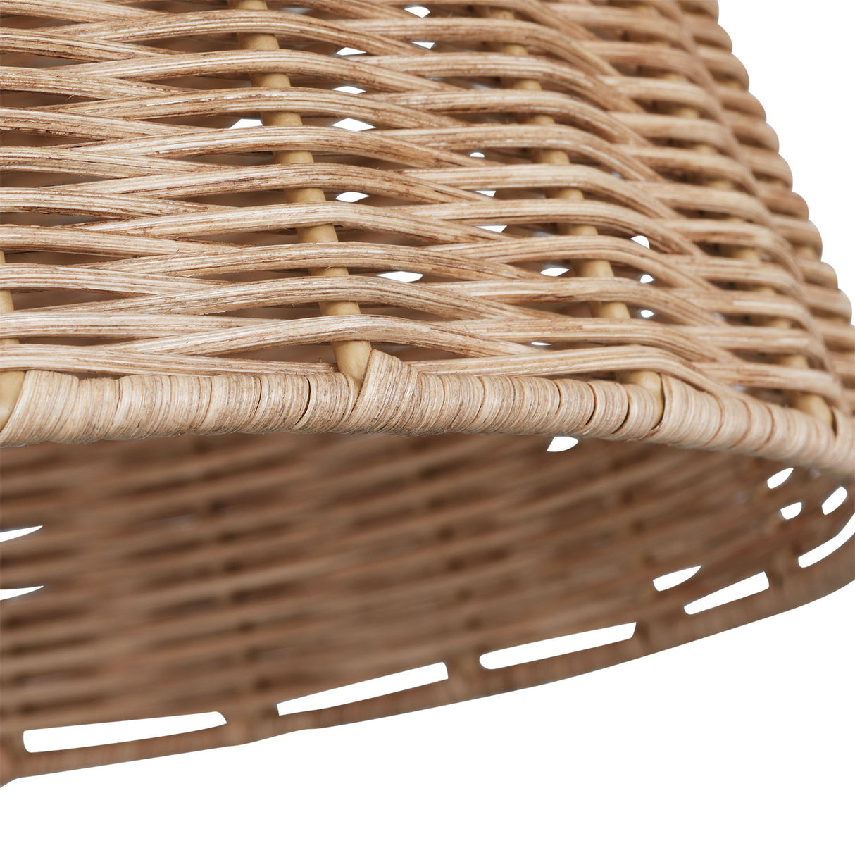 Paloma Pendant 12", Modern Brass and Rattan