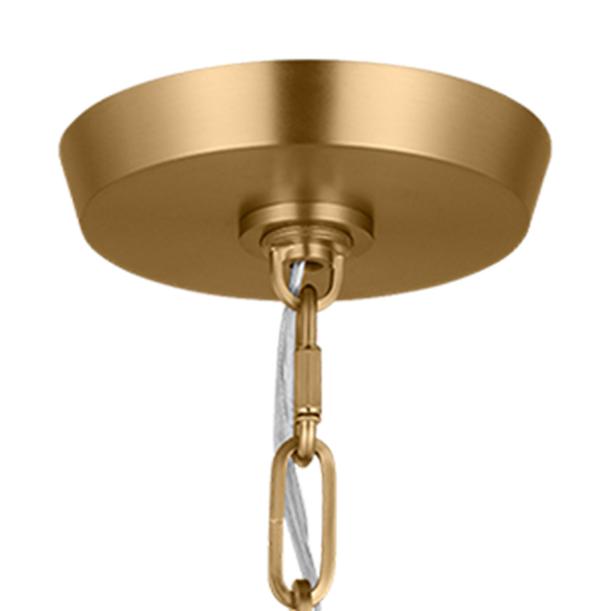 Paloma Pendant 30", Modern Brass and Rattan