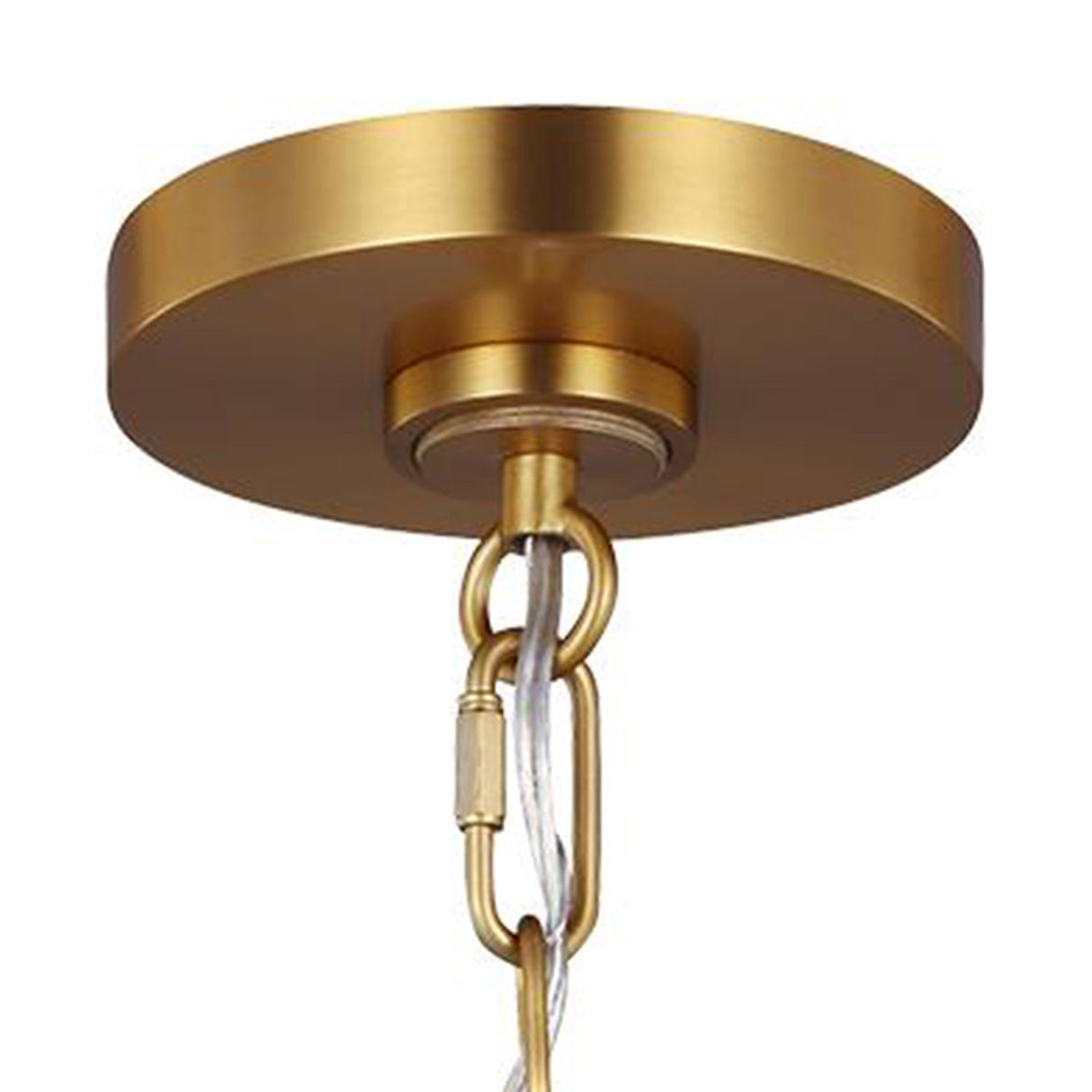 Classon Medium Pendant 16", Matte White and Modern Brass