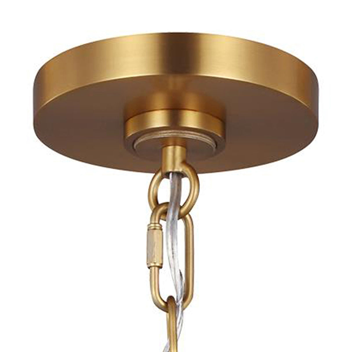 Classon Wide Pendant 23", Matte White and Modern Brass