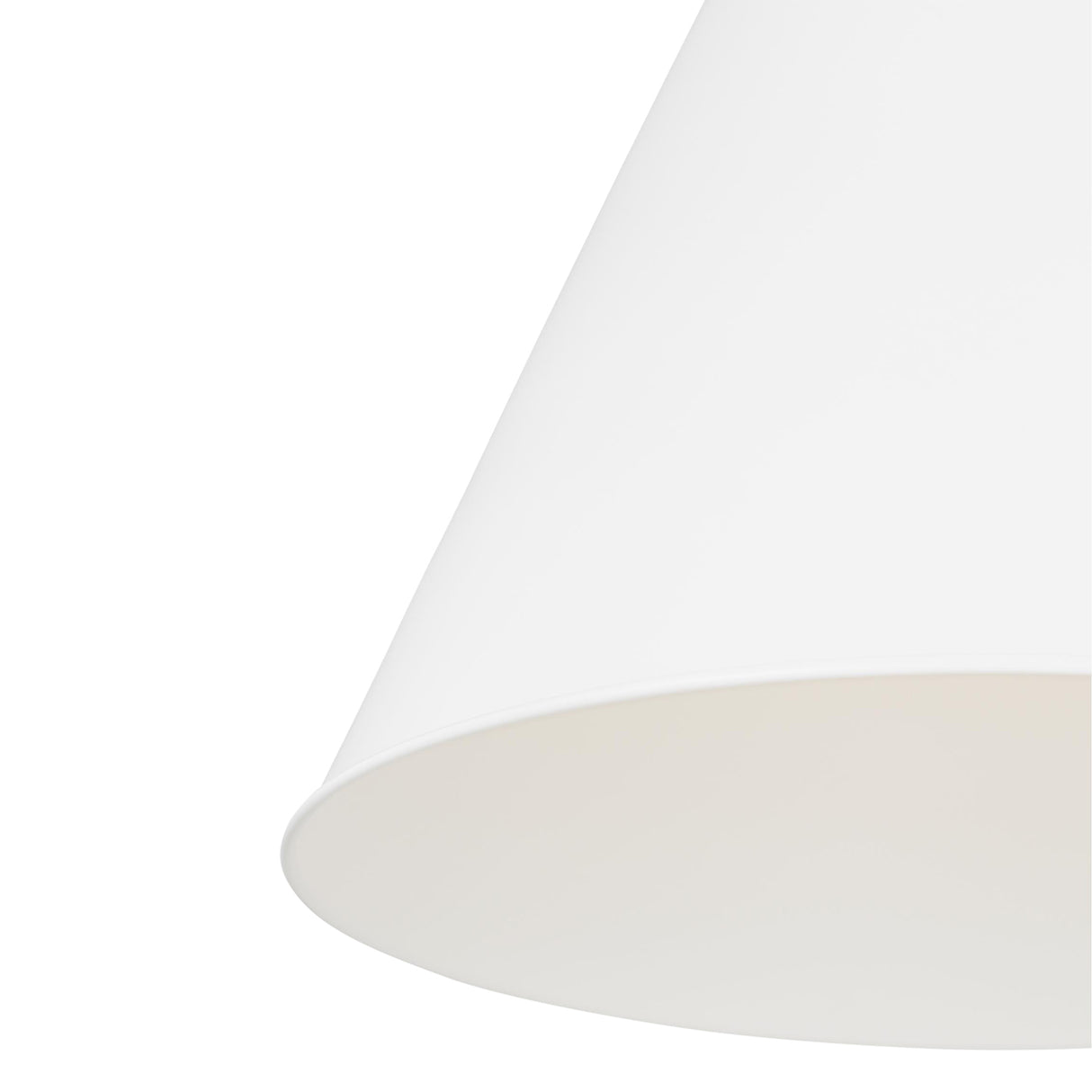 Classon Large Pendant 19", Matte White and Polished Nickel