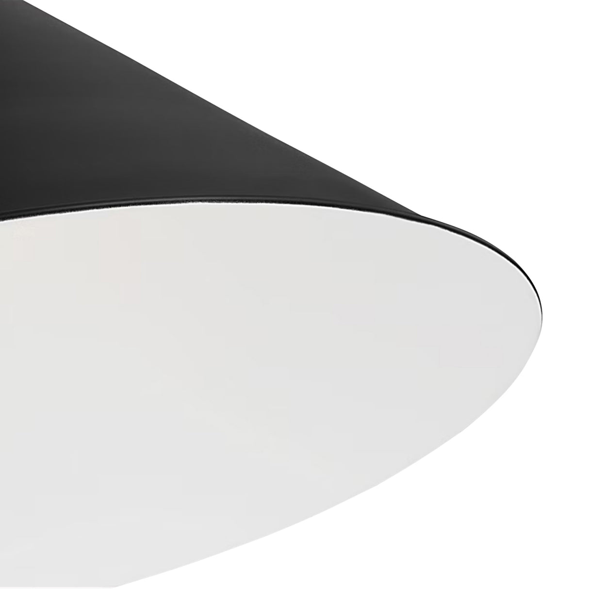 Classon Wide Pendant 23", Matte Black and Modern Brass