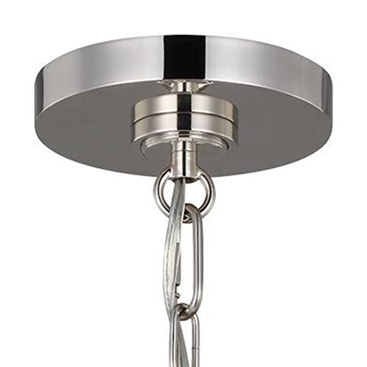 Classon Medium Pendant 16", Matte Black and Polished Nickel
