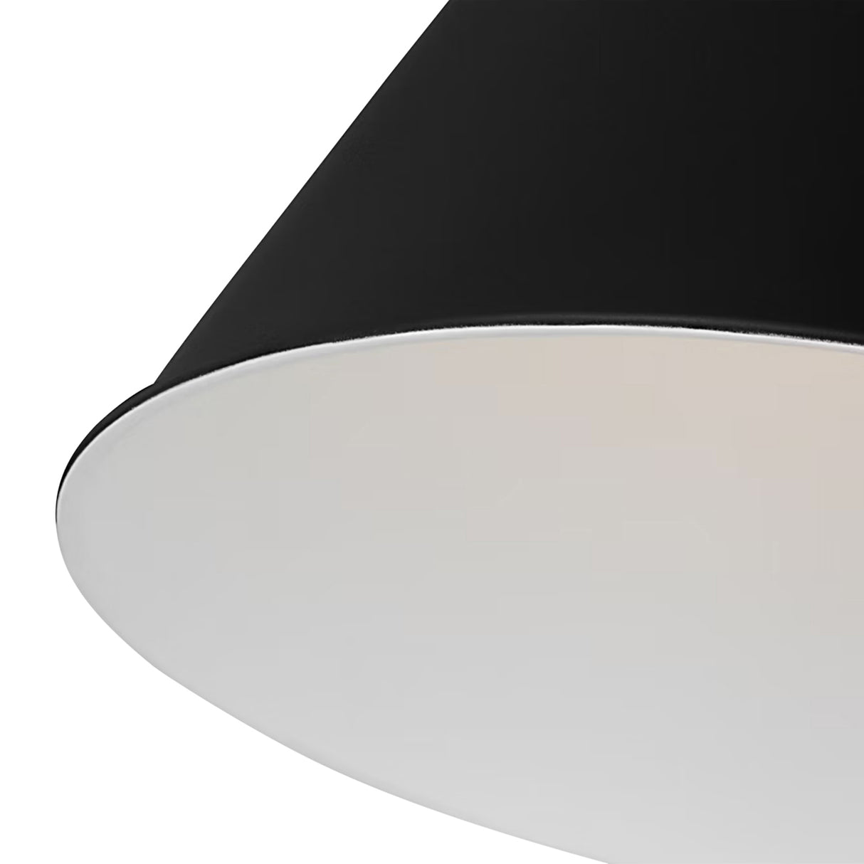 Classon Medium Pendant 16", Matte Black and Polished Nickel