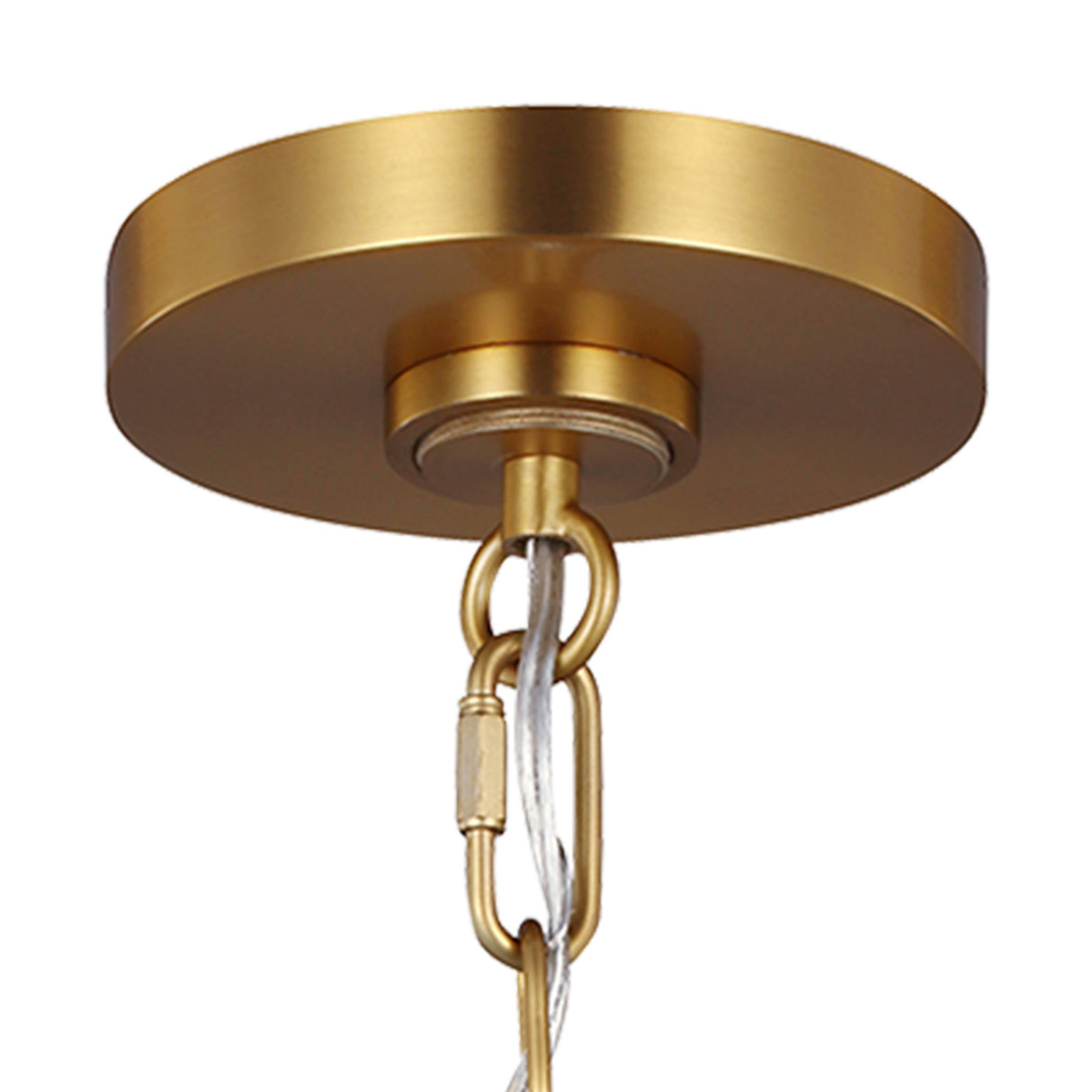 Rodney Medium Pendant 16", Matte White and Modern Brass
