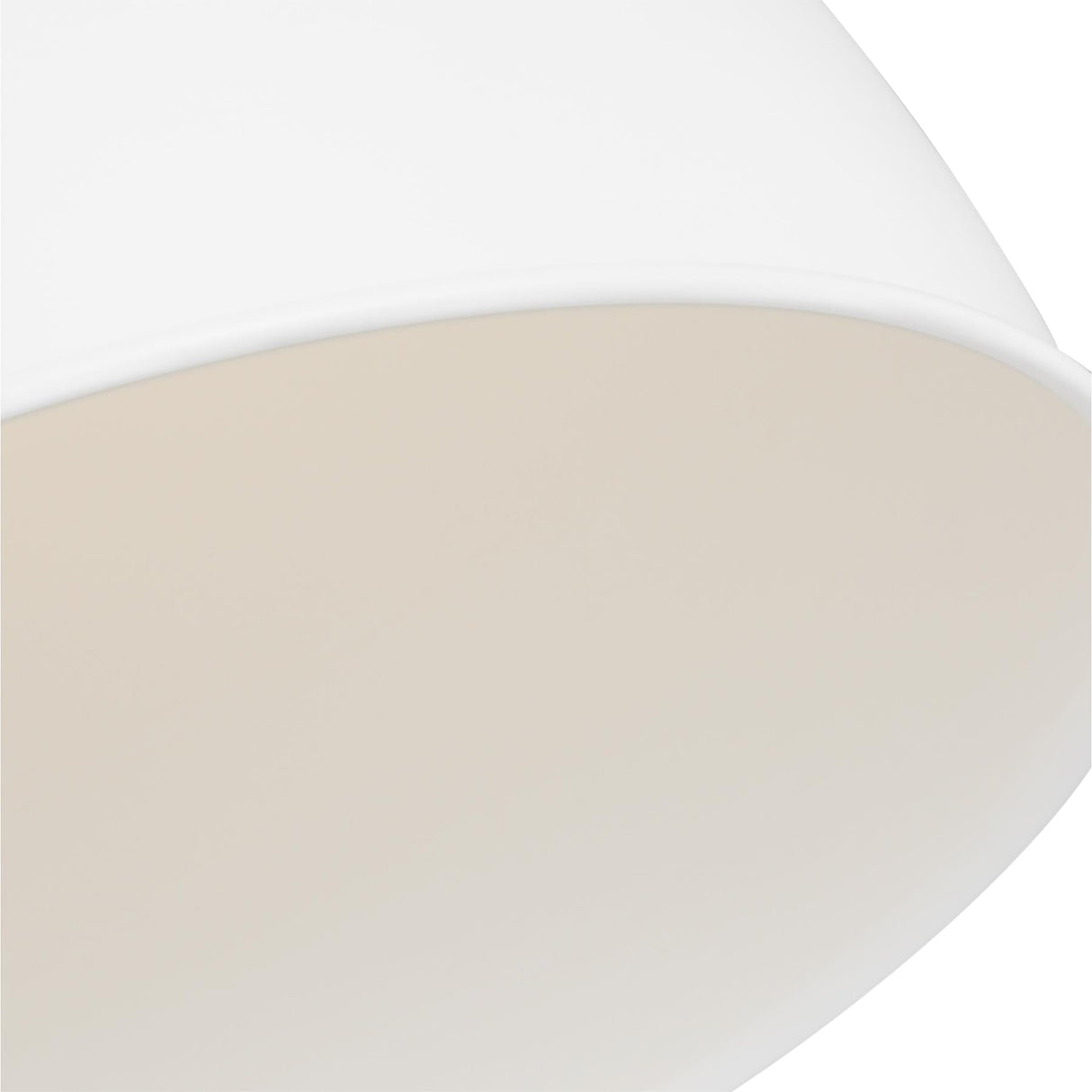 Rodney Medium Pendant 16", Matte White and Modern Brass