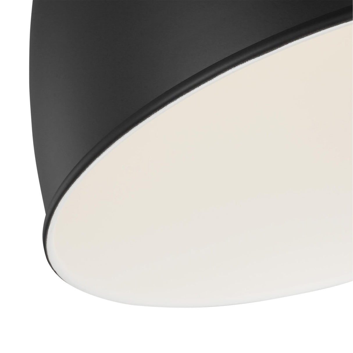 Rodney Medium Pendant 16", Matte Black and Polished Nickel