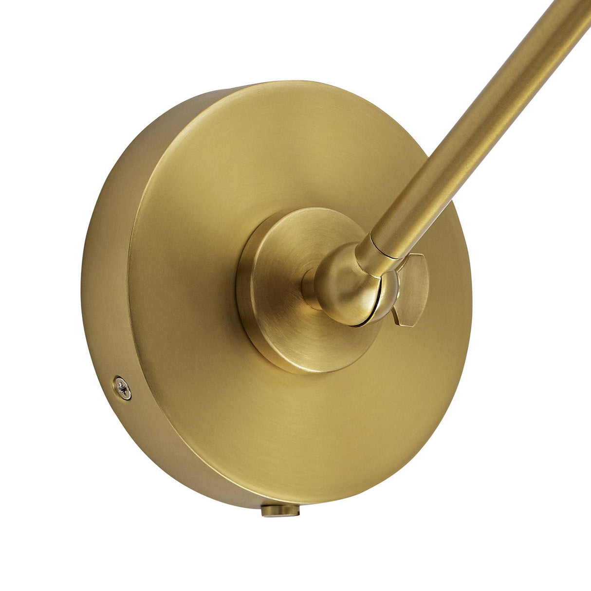 Classon Adjustable One Arm Wall Sconce, Matte Black and Modern Brass