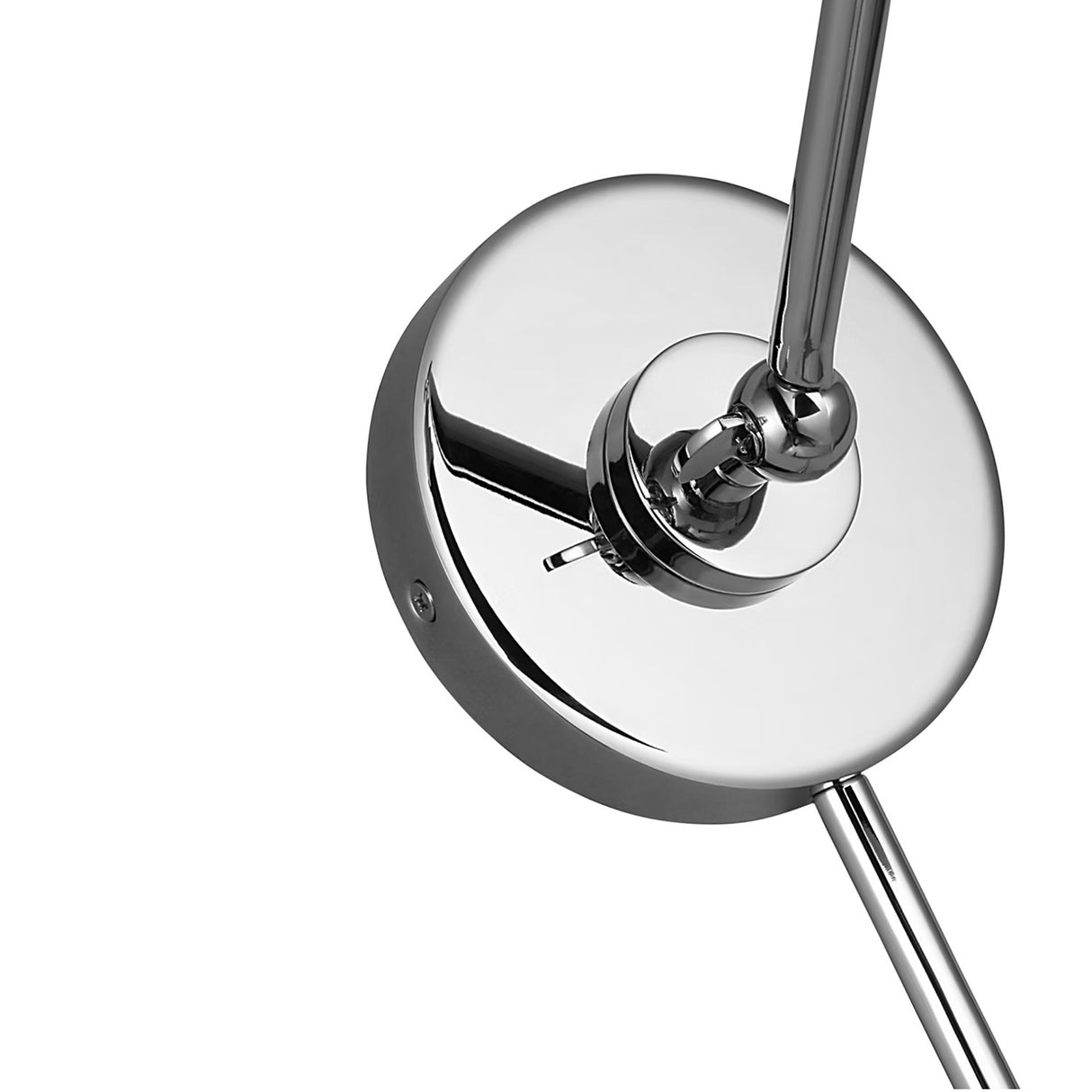 Classon Adjustable One Arm Wall Sconce, Matte Black and Polished Nickel