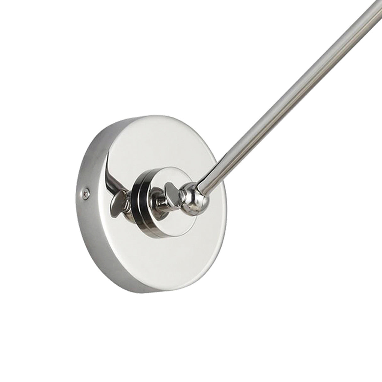 Classon Adjustable Two Arm Wall Sconce, Matte White and Polished Nickel