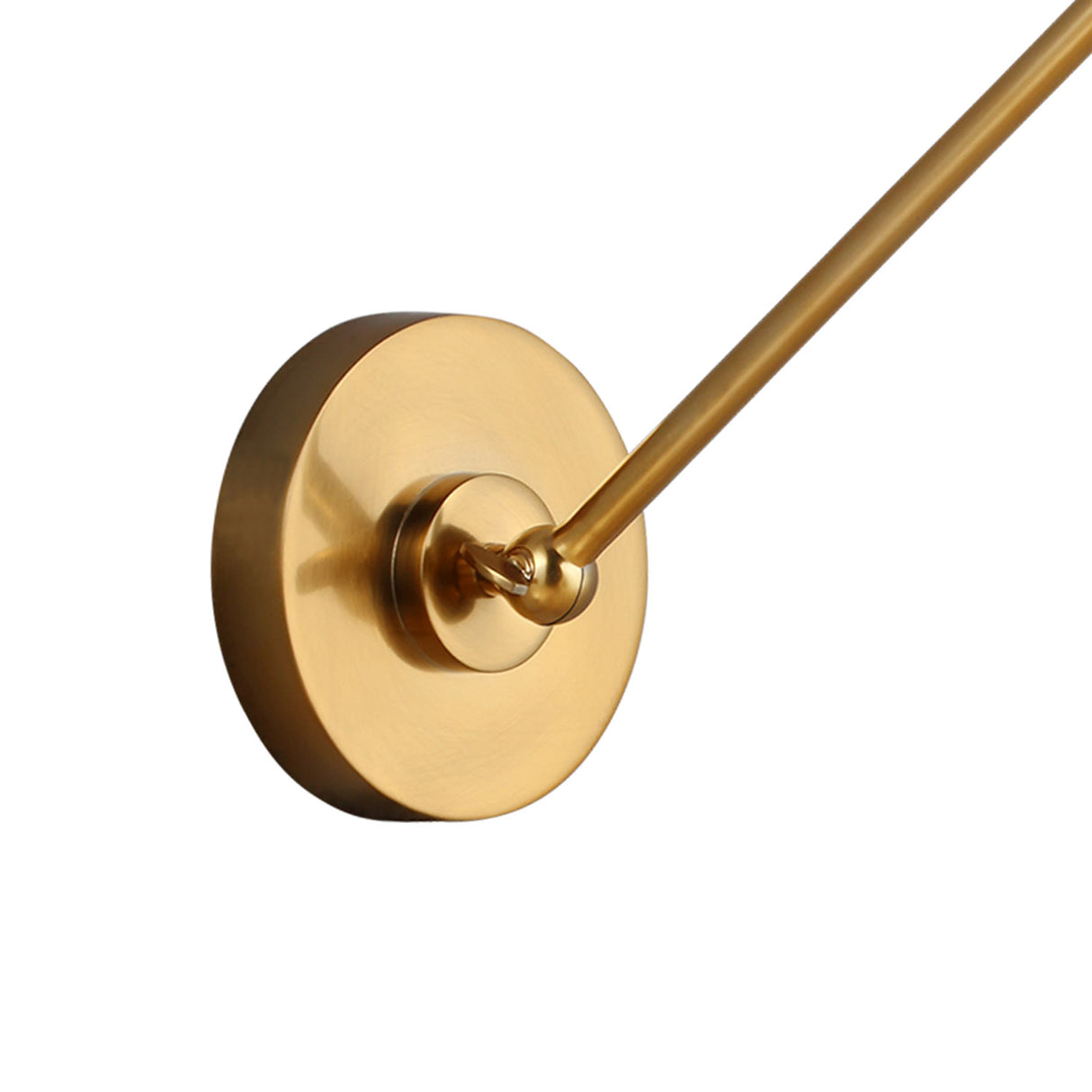 Rodney Adjustable Two Arm Wall Sconce, Matte White and Modern Brass