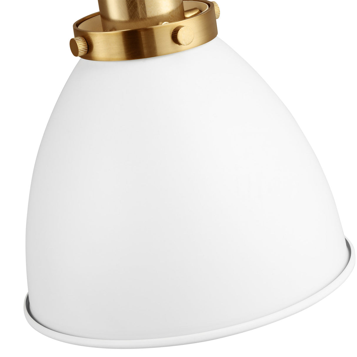 Rodney Adjustable Two Arm Wall Sconce, Matte White and Modern Brass