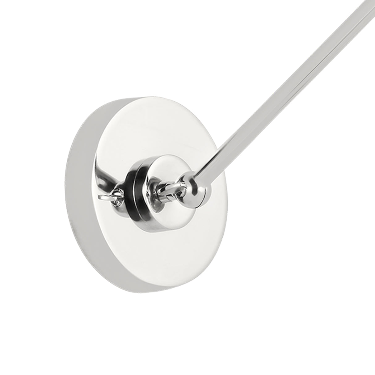 Rodney Adjustable Two Arm Wall Sconce, Matte White and Polished Nickel