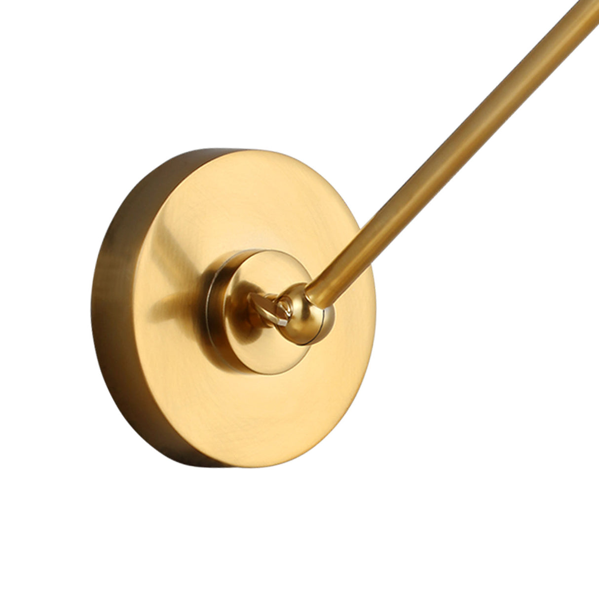 Rodney Adjustable Two Arm Wall Sconce, Matte Black and Modern Brass