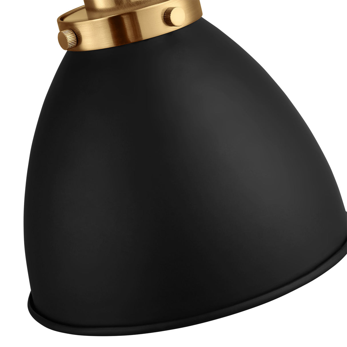 Rodney Adjustable Two Arm Wall Sconce, Matte Black and Modern Brass