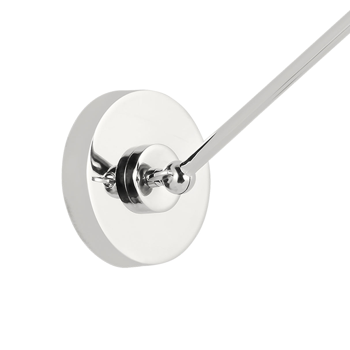 Rodney Adjustable Two Arm Wall Sconce, Matte Black and Polished Nickel