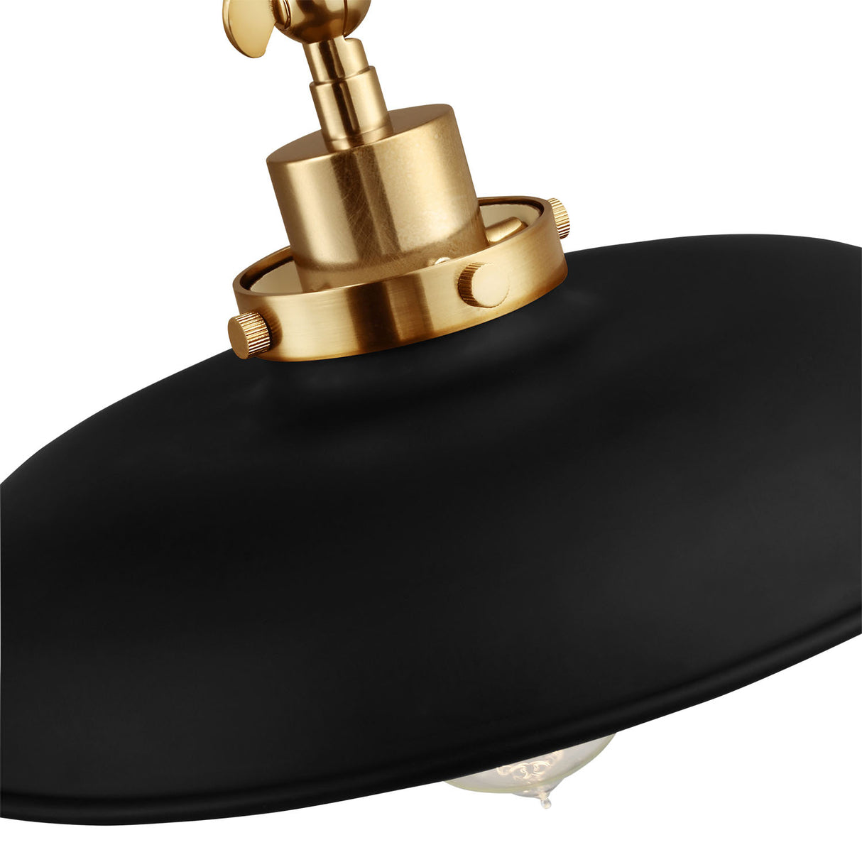 Franklin Adjustable Two Arm Wall Sconce, Matte Black and Modern Brass