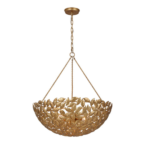 Floren Large Pendant 24", Aged Gilded Brass