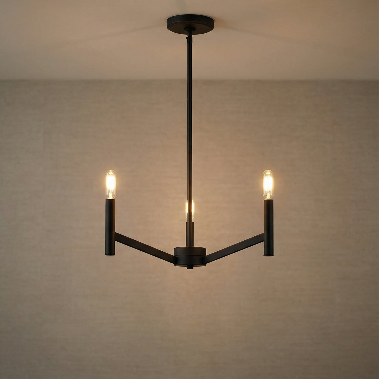 Foster 3 Light Pendant 18", Matte Black for Modern home with Black finish