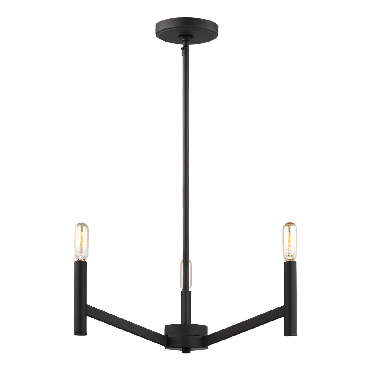 Foster 3 Light Pendant 18", Matte Black