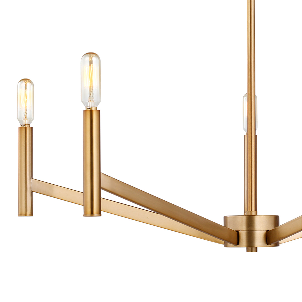 Foster 5 Light Chandelier 28", Satin Brass