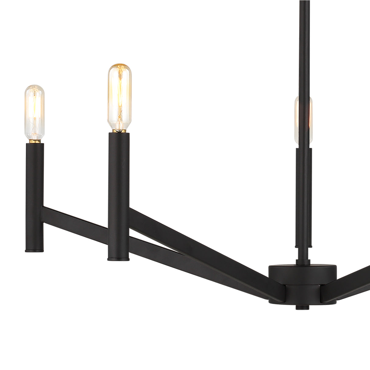 Foster 5 Light Chandelier 28", Matte Black