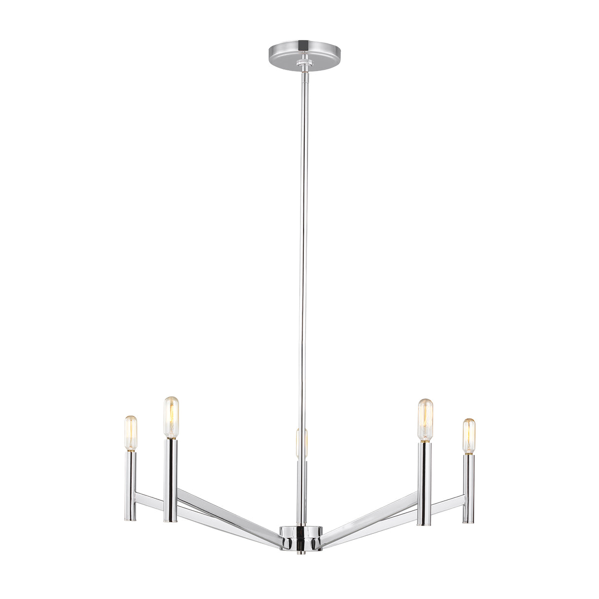 Foster 5 Light Chandelier 28", Chrome