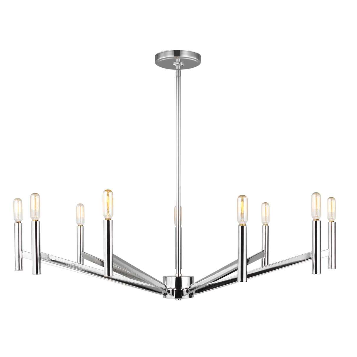 Foster 9 Light Chandelier 36", Chrome